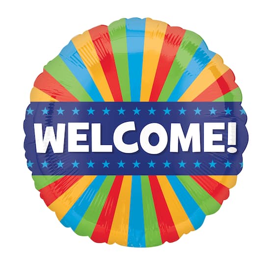 17" Welcome Blitz Foil Balloon By Anagram | Michaels